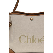 Chloé Beige Cotton Canvas Clover Tote Bag