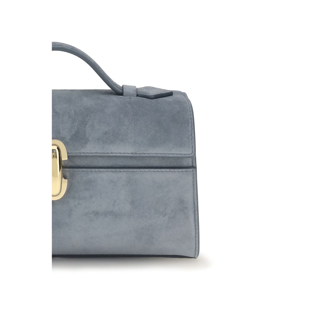 Savette Blue Calf Leather Pochette