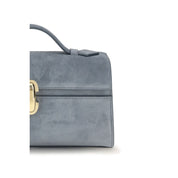 Savette Blue Calf Leather Pochette