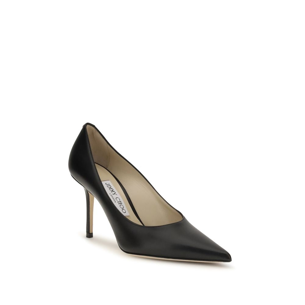 Jimmy Choo Black Calf Leather High-Heel Pumps