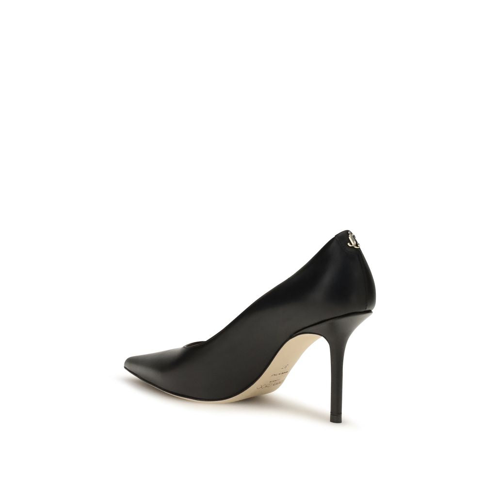 Jimmy Choo Black Calf Leather High-Heel Pumps