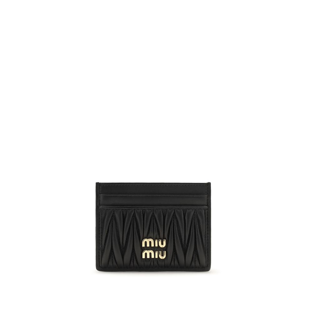 Miu Miu Black Lamb Leather Card Holder