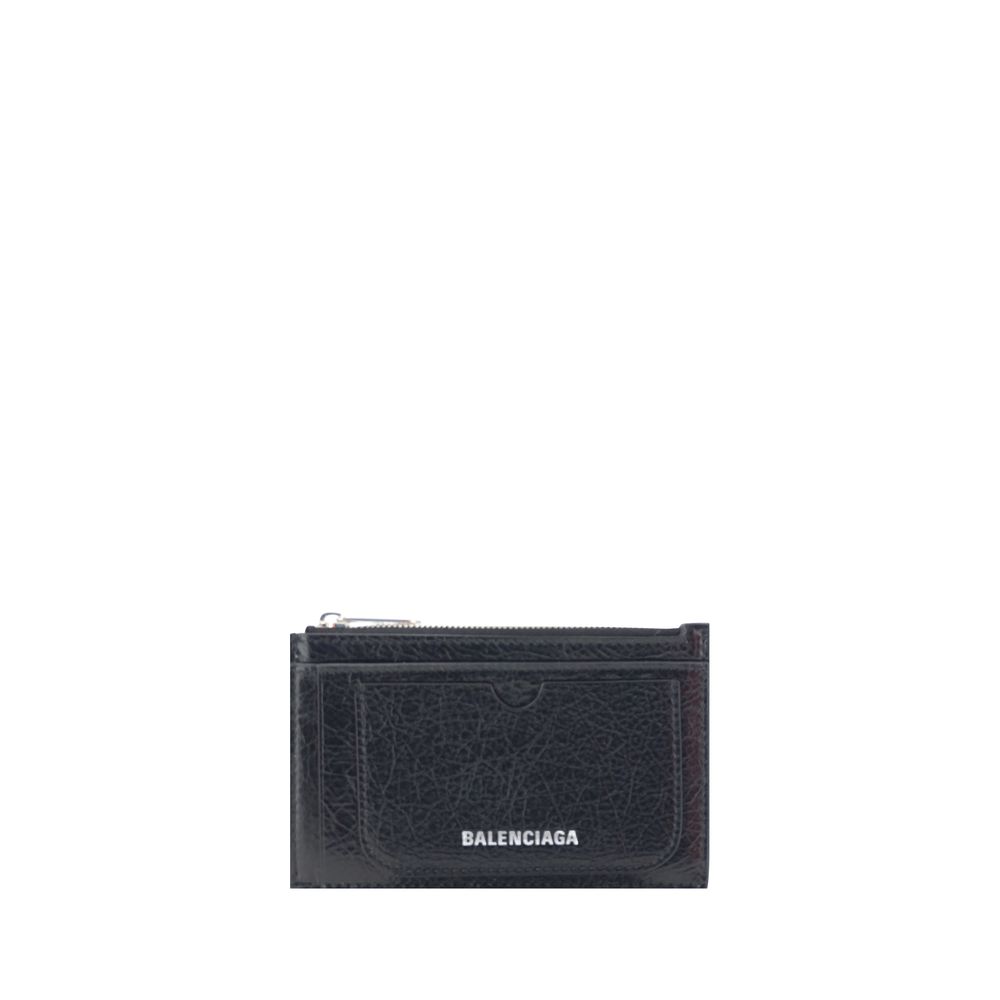 Balenciaga Black Lambskin Card Holder