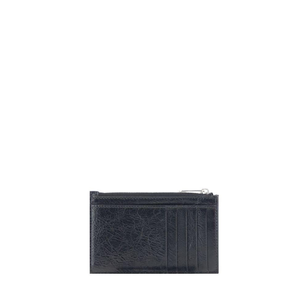 Balenciaga Black Lambskin Card Holder
