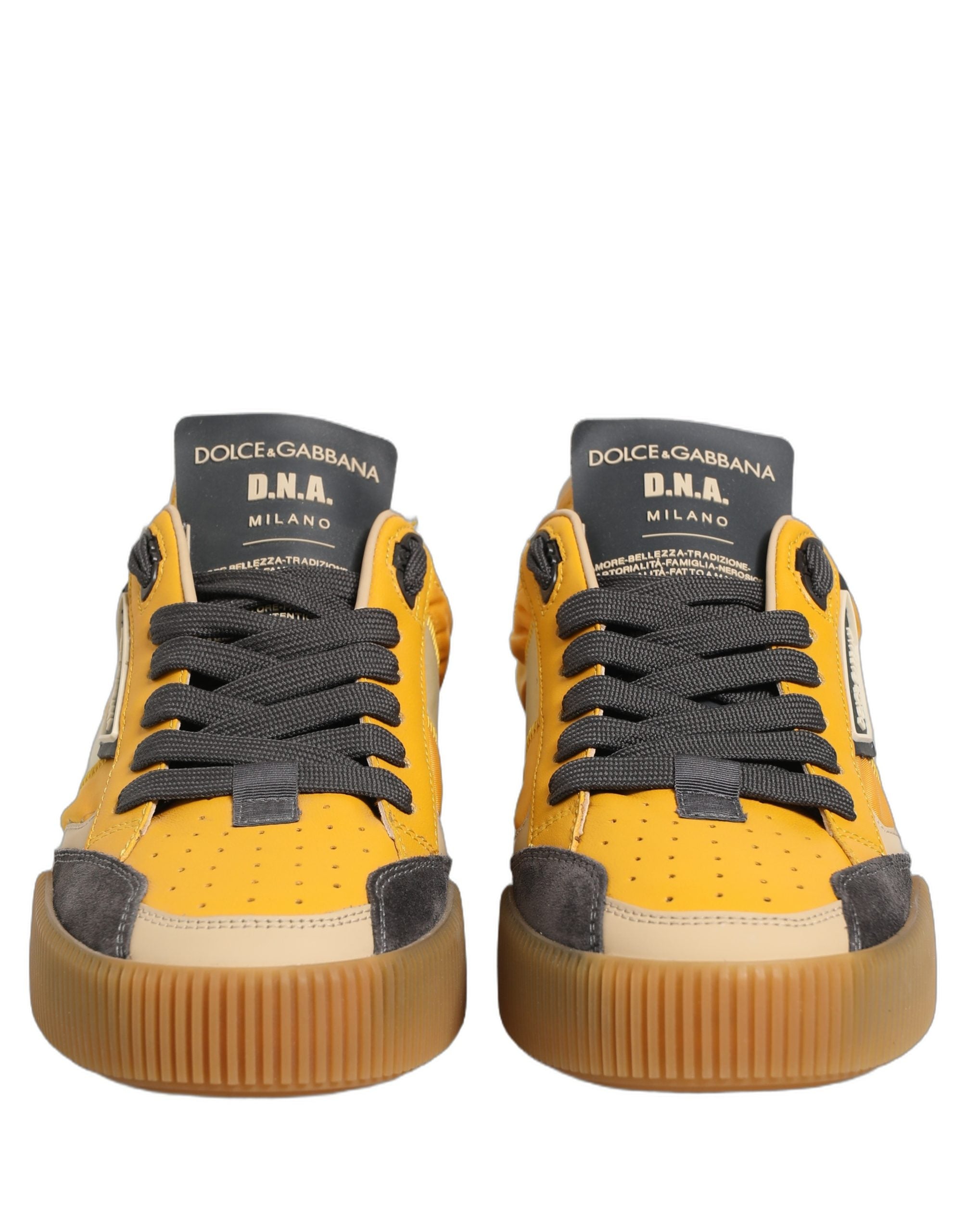 Dolce & Gabbana Multicolor Calfskin Low Top Sneakers