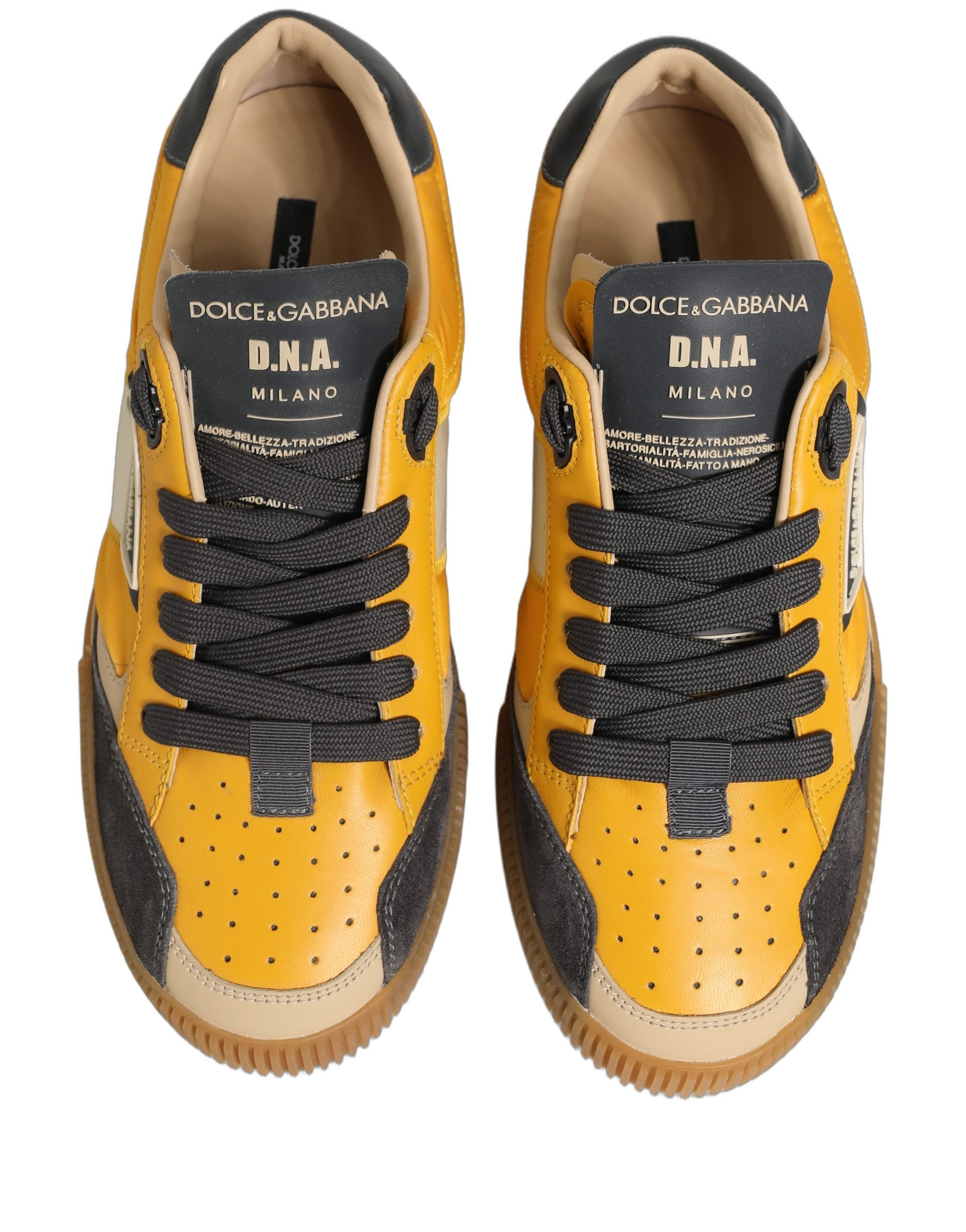 Dolce & Gabbana Multicolor Calfskin Low Top Sneakers