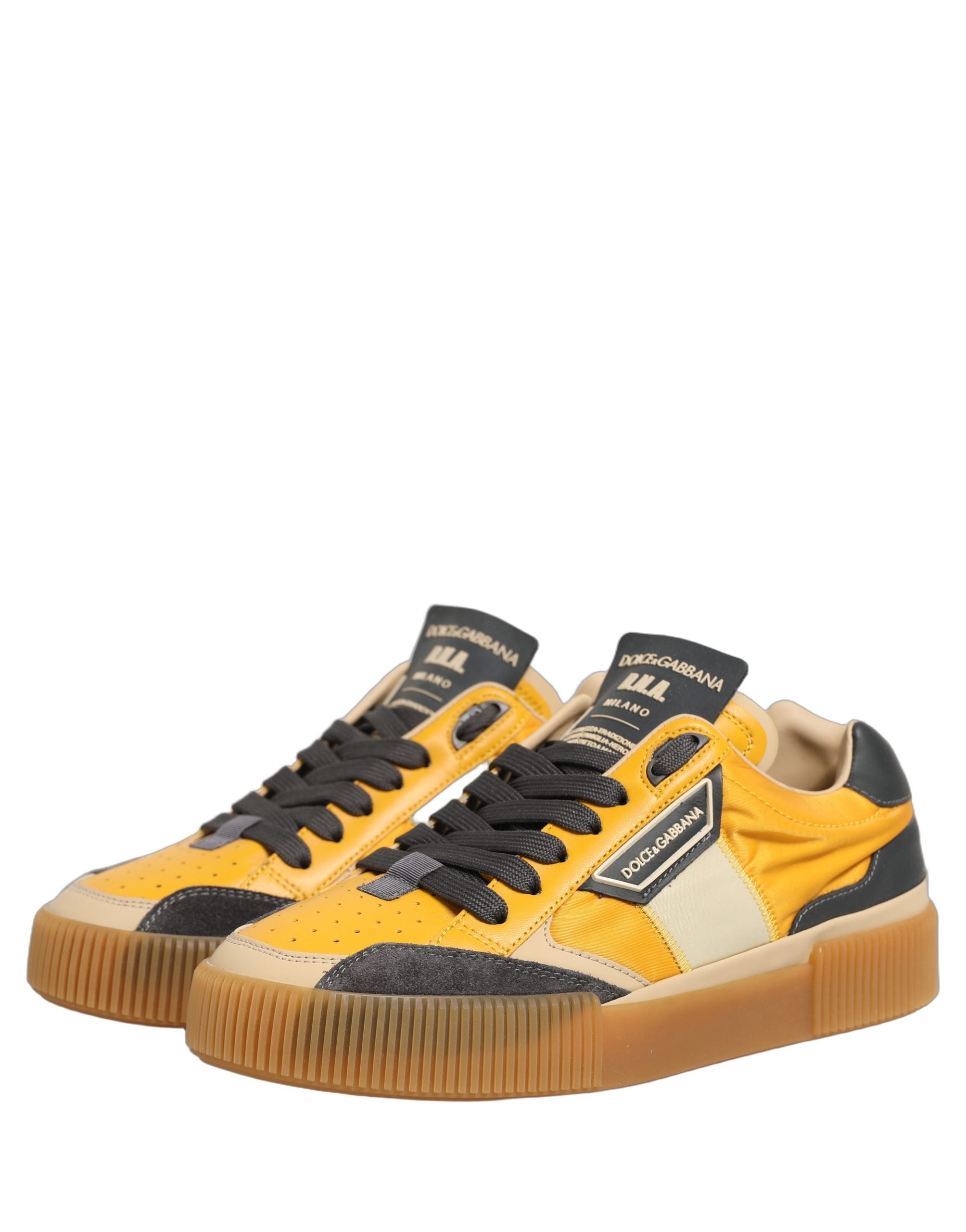 Dolce & Gabbana Multicolor Calfskin Low Top Sneakers