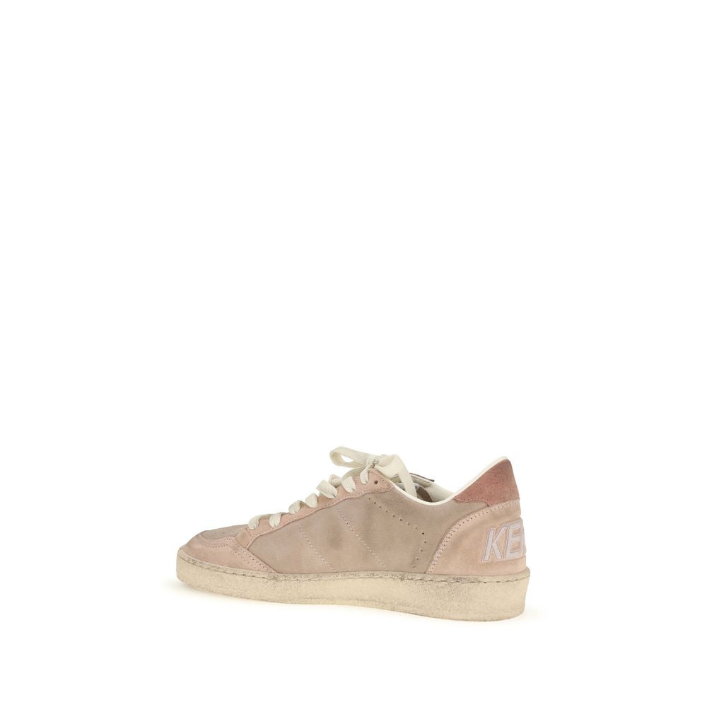 Golden Goose Beige Calf Leather Low Top Sneakers