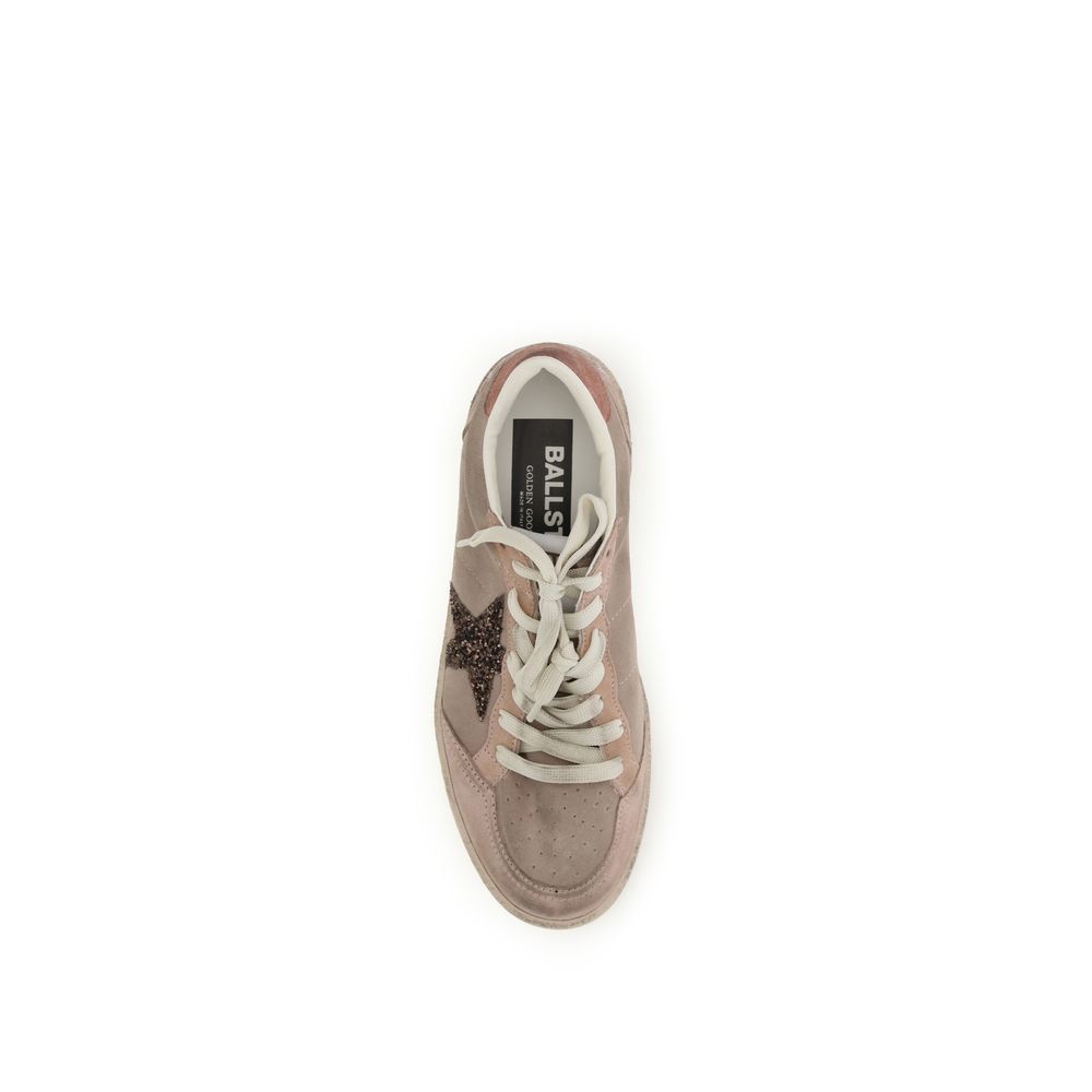 Golden Goose Beige Calf Leather Low Top Sneakers