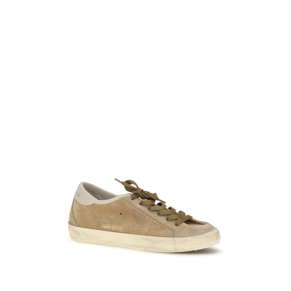 Golden Goose Beige Calf Leather Low Top Sneakers