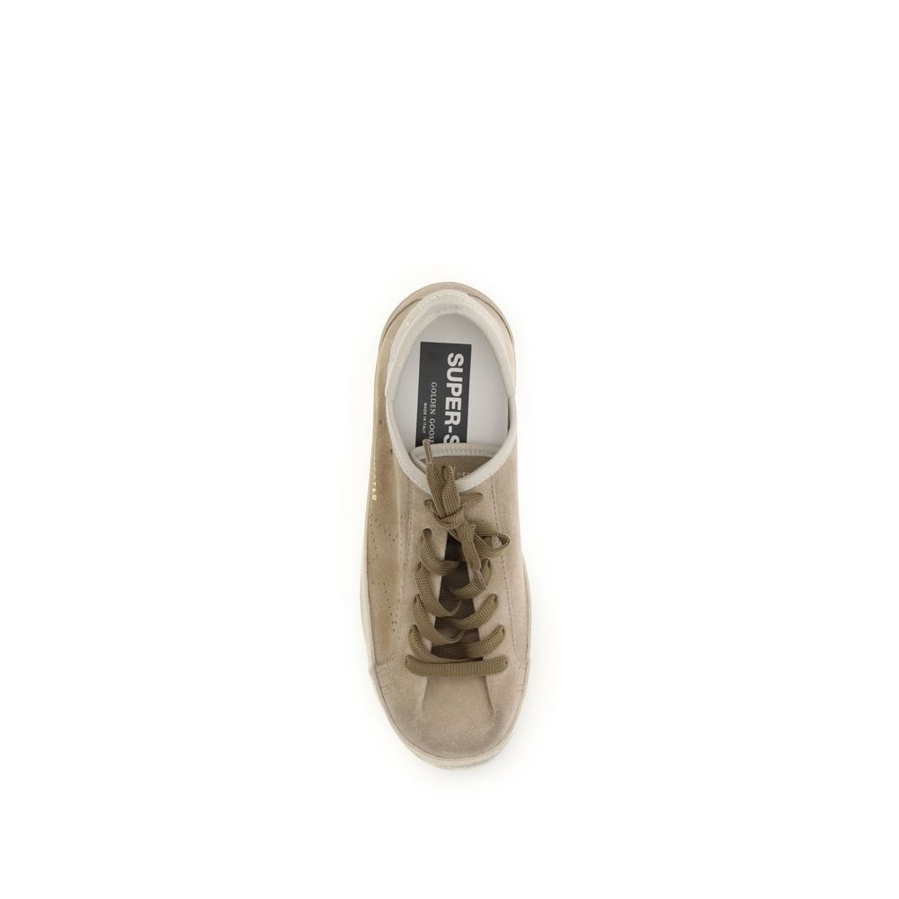 Golden Goose Beige Calf Leather Low Top Sneakers