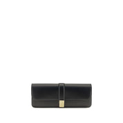 Khaite Black Calf Leather Clutch Bag