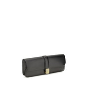 Khaite Black Calf Leather Clutch Bag