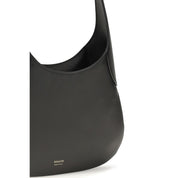 Khaite Black Calf Leather Hobo Shoulder Bag