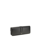 Khaite Black Calf Leather Clutch Bag