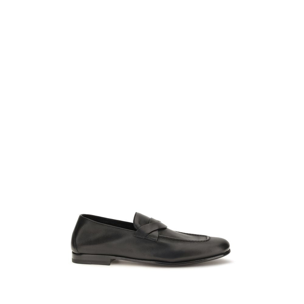 Tom Ford Black Calf Leather Loafers