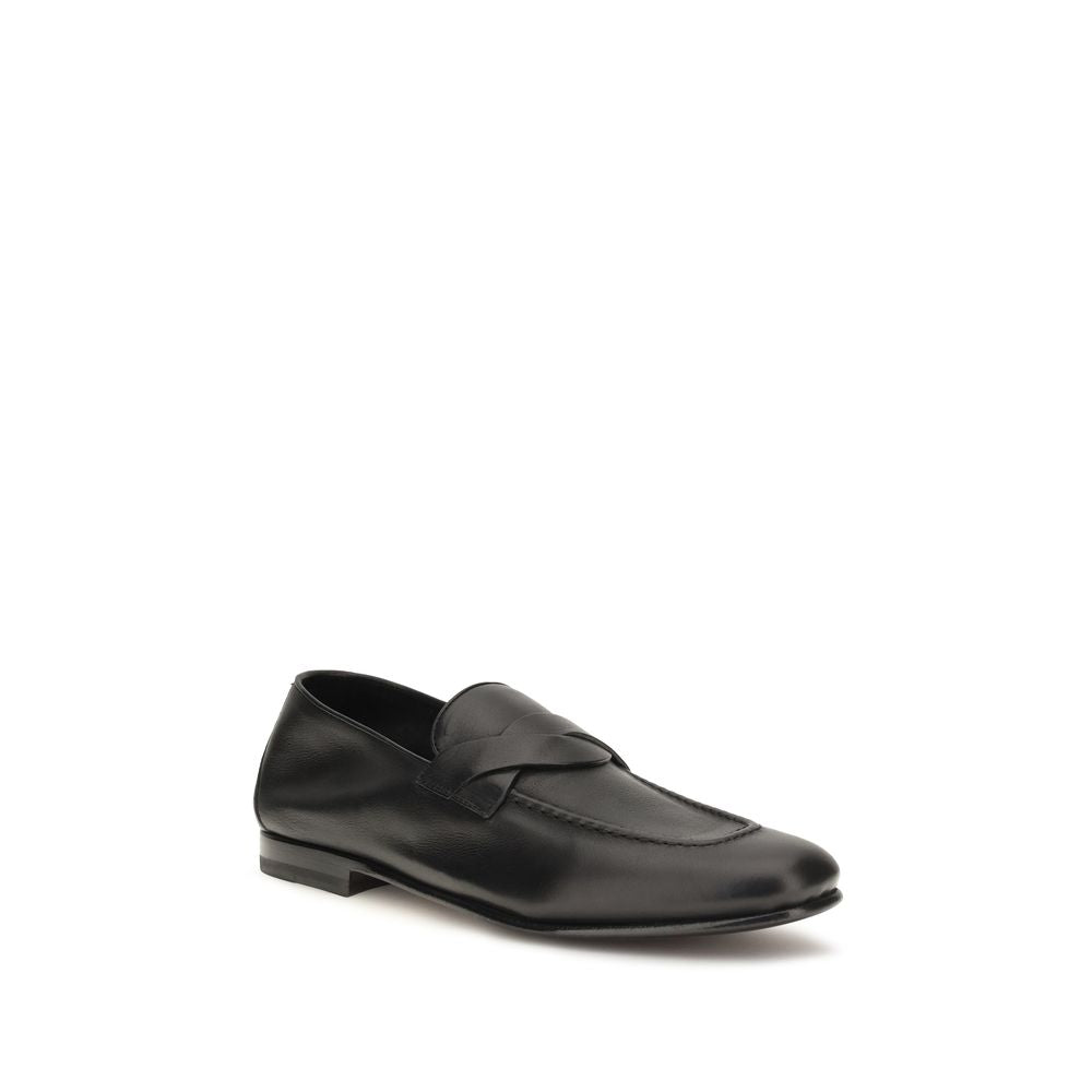 Tom Ford Black Calf Leather Loafers