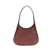 Khaite Bordeaux Calf Leather Hobo Shoulder Bag
