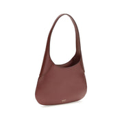 Khaite Bordeaux Calf Leather Hobo Shoulder Bag