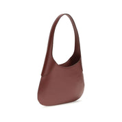 Khaite Bordeaux Calf Leather Hobo Shoulder Bag