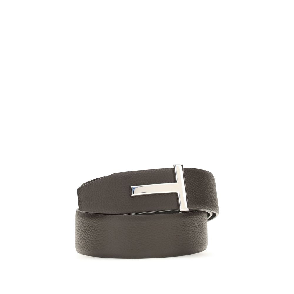Tom Ford Brown Calf Leather Reversible Belt