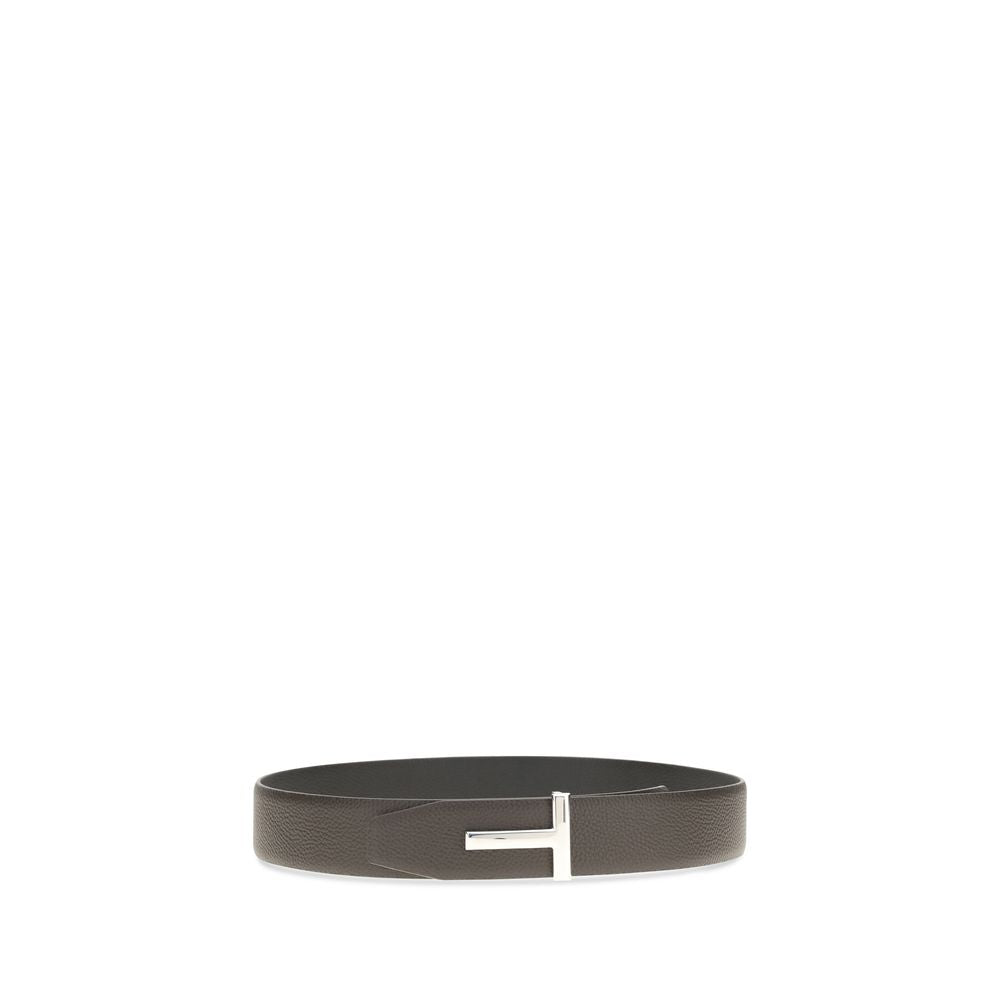 Tom Ford Brown Calf Leather Reversible Belt