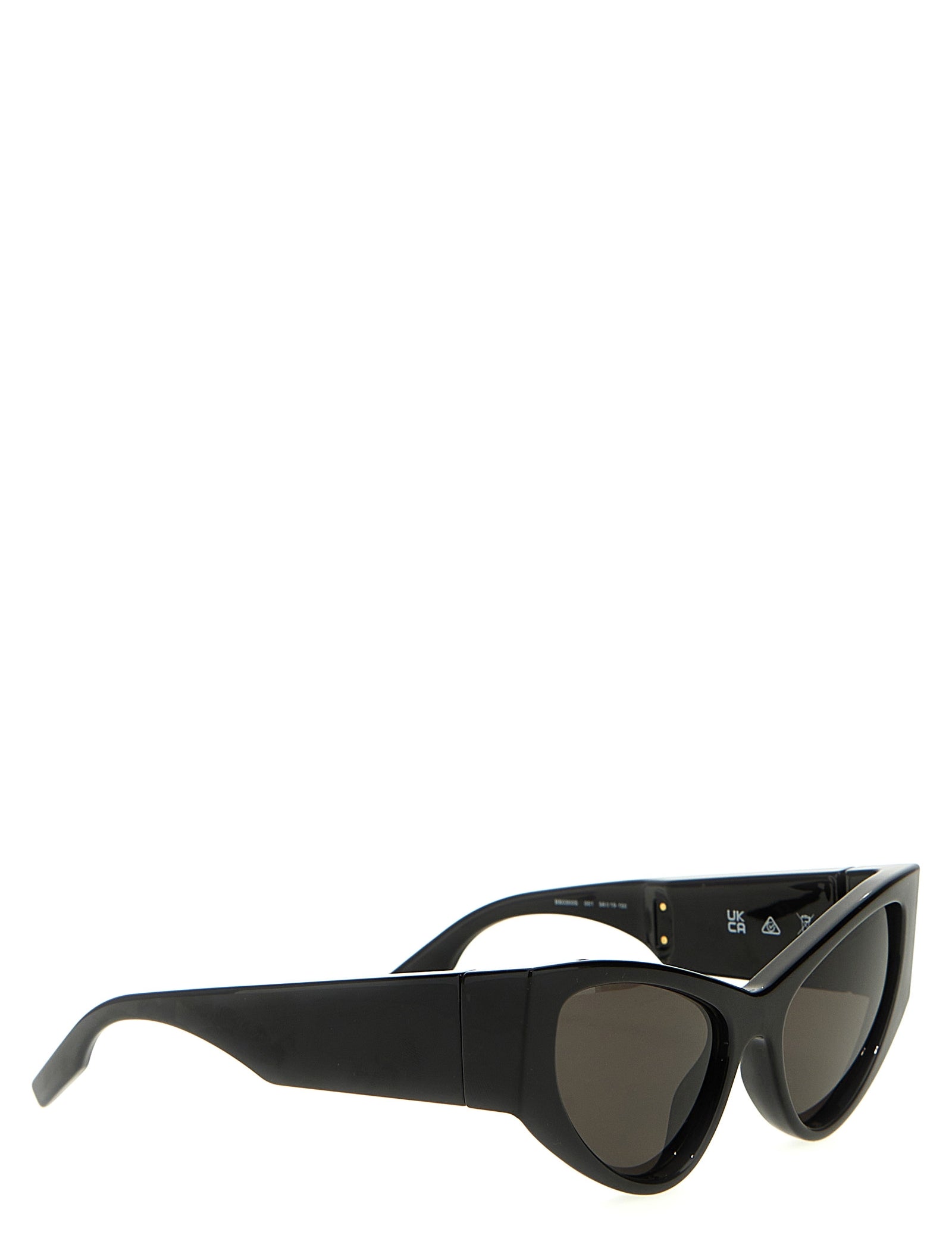 Balenciaga Black Polyamide LED Logo Sunglasses