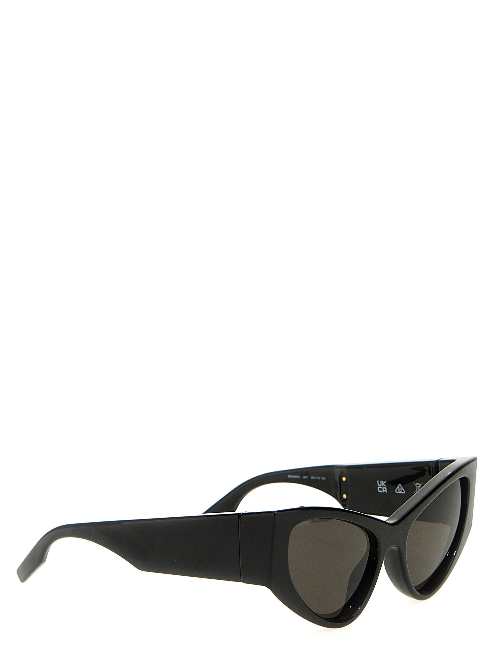 Balenciaga Black Polyamide LED Logo Sunglasses