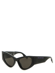 Balenciaga Black Polyamide LED Logo Sunglasses