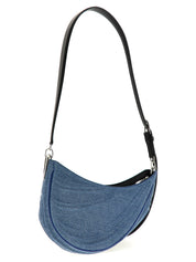 Mugler Blue Calfskin Shoulder Bag
