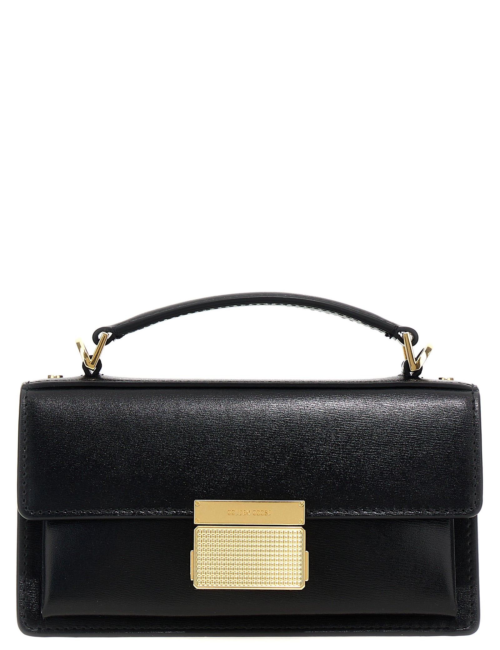 Golden Goose Black Cow Leather Handbag