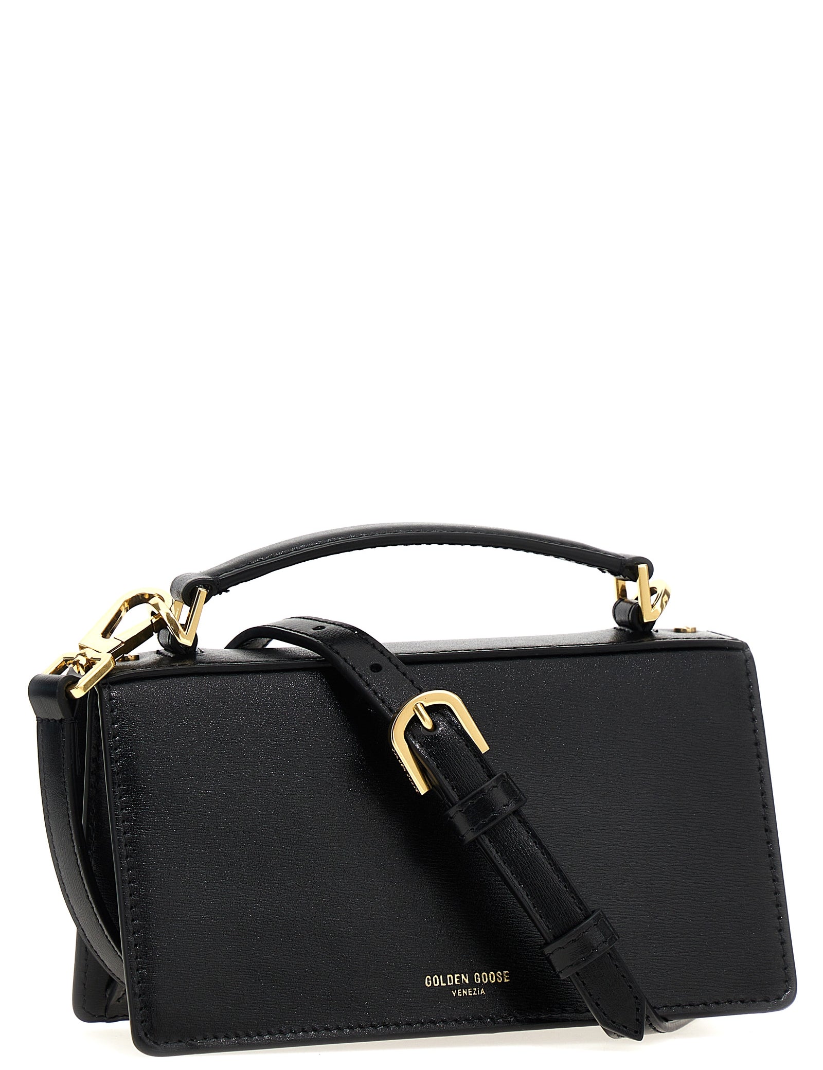 Golden Goose Black Cow Leather Handbag