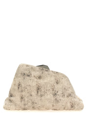 The Attico Gray Nappa Leather Clutch Bag