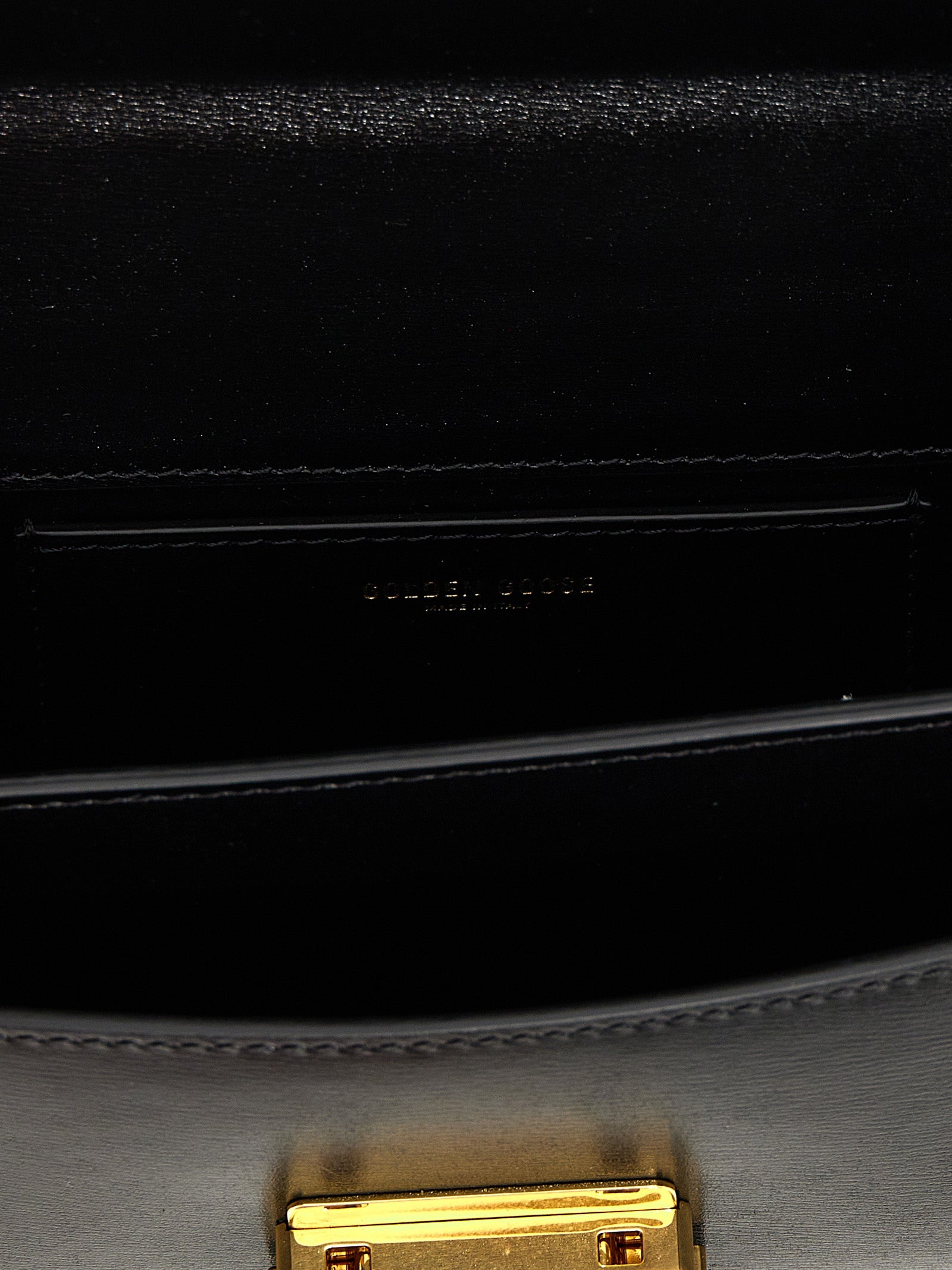 Golden Goose Black Cow Leather Handbag