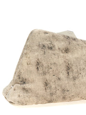 The Attico Gray Nappa Leather Clutch Bag