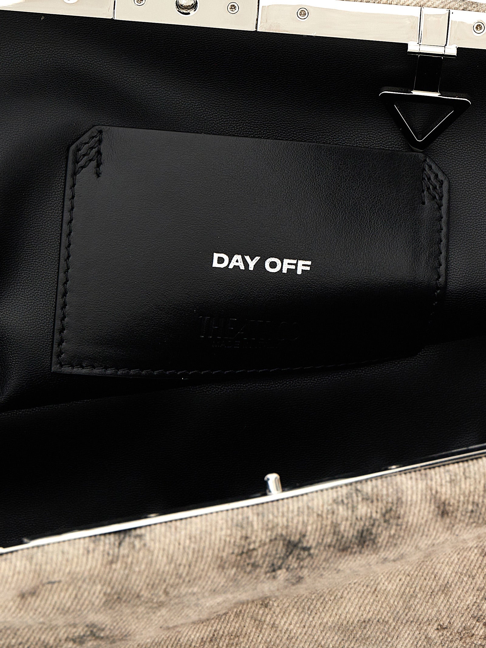 The Attico Gray Nappa Leather Clutch Bag