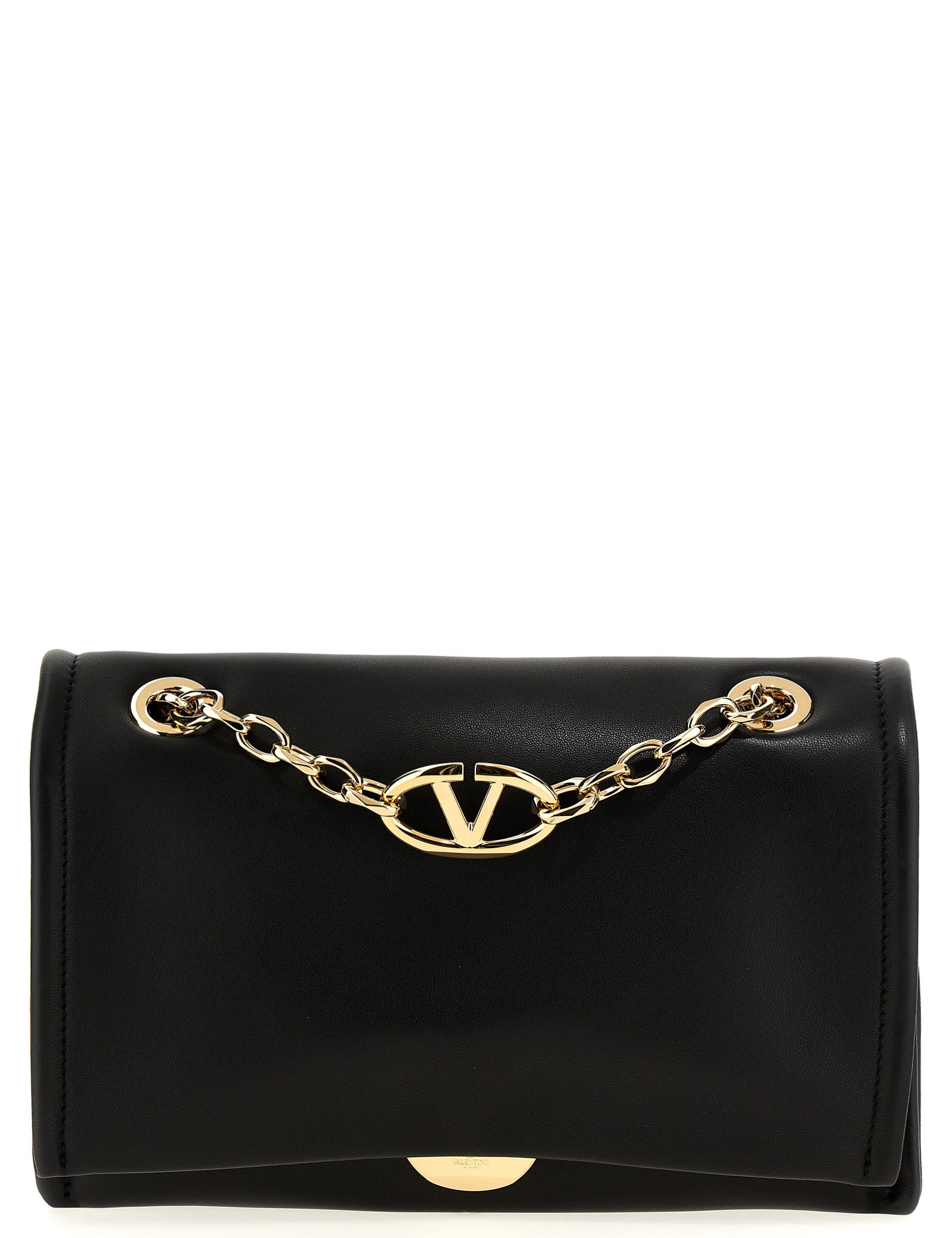 Valentino Garavani Black Lamb Leather Shoulder Bag