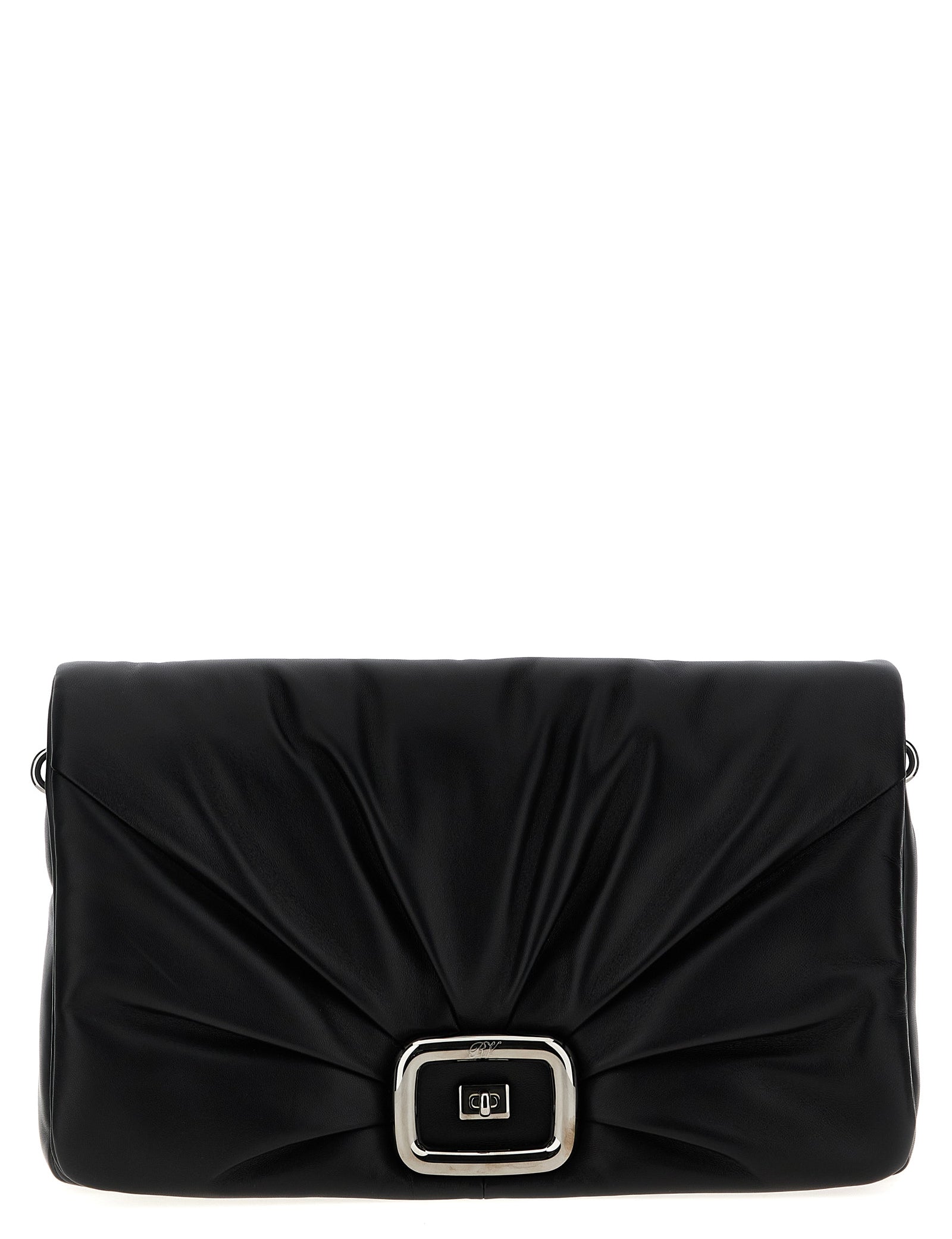 Roger Vivier Black Napa Leather Shoulder Bag