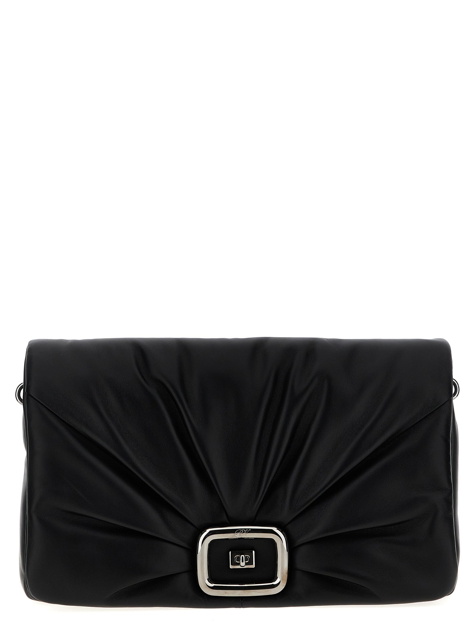Roger Vivier Black Napa Leather Shoulder Bag