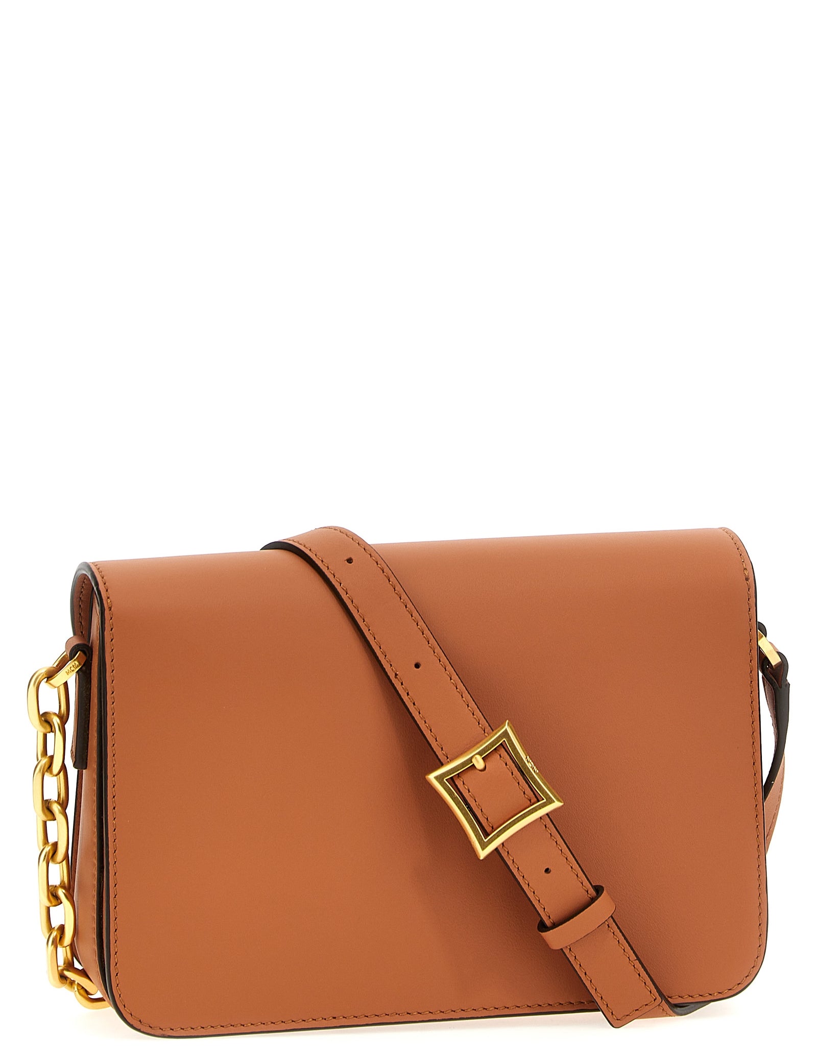 MCM Brown Calfskin Crossbody Bag