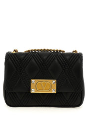 Valentino Garavani Black Lamb Leather Shoulder Bag