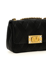 Valentino Garavani Black Lamb Leather Shoulder Bag