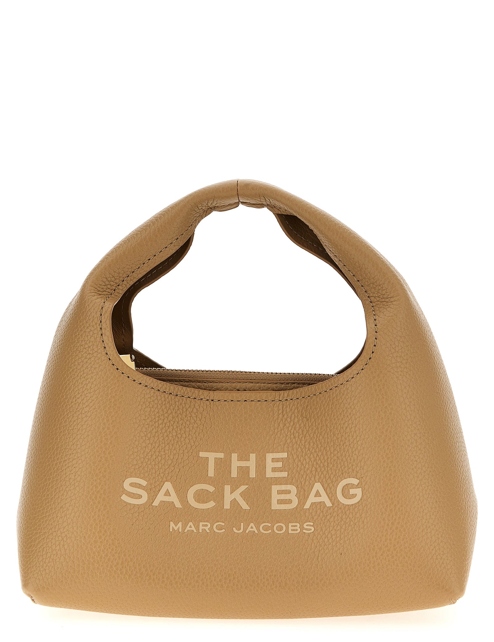 Marc Jacobs Beige Full-Grain Leather Mini Sack Bag