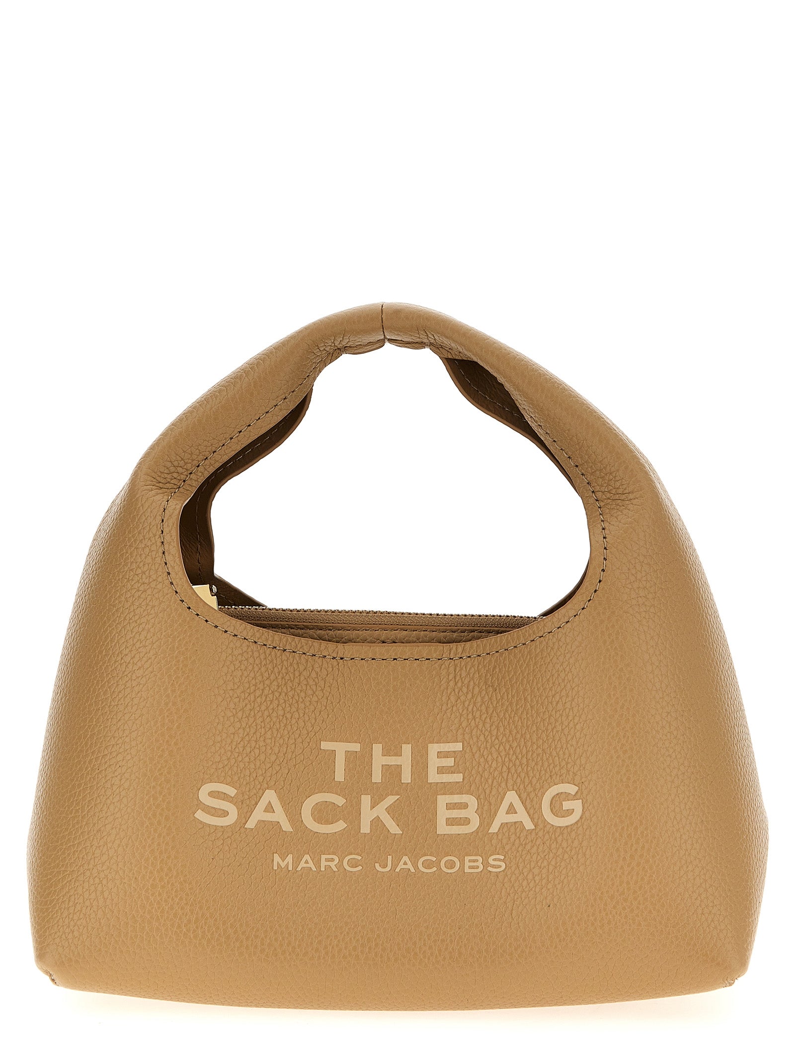 Marc Jacobs Beige Full-Grain Leather Mini Sack Bag