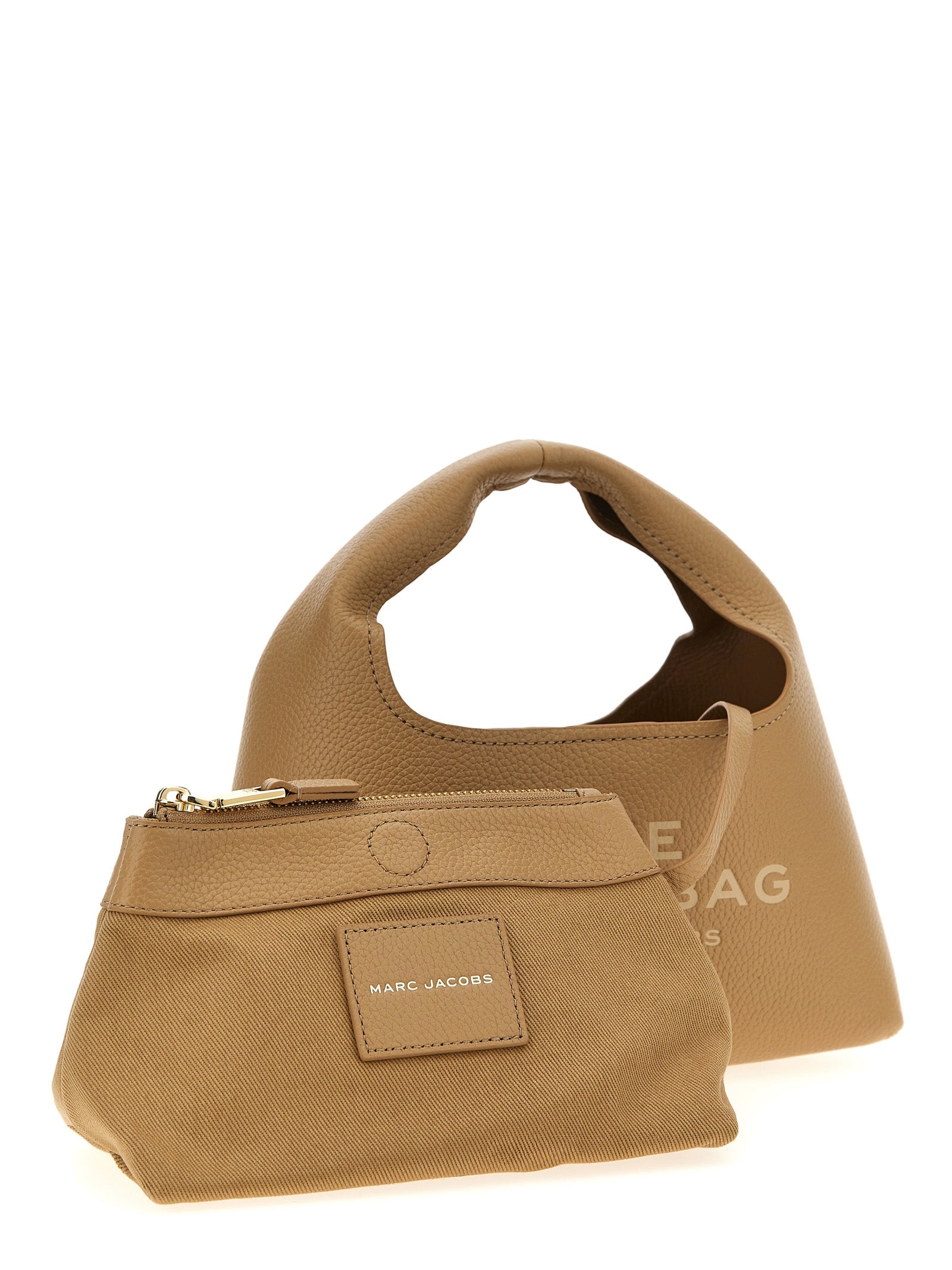 Marc Jacobs Beige Full-Grain Leather Mini Sack Bag