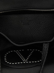 Valentino Garavani Black Calfskin Tote Bag