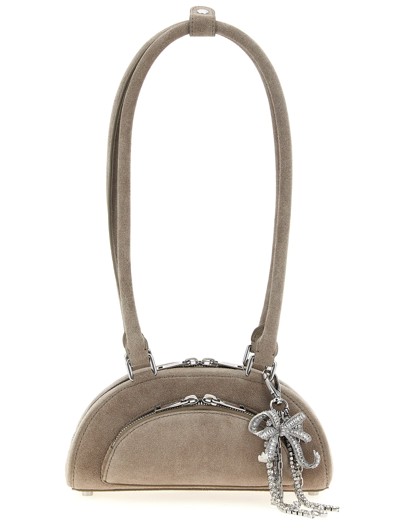 Self-Portrait Gray Lamb Leather Shoulder Bag