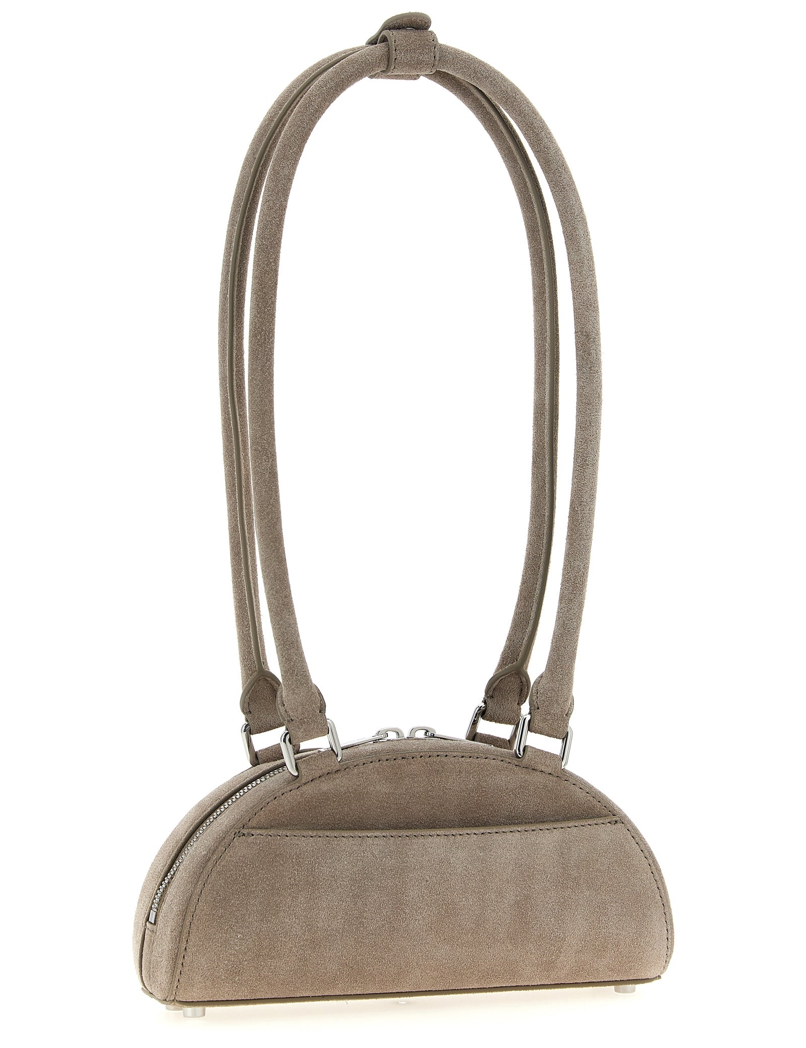 Self-Portrait Gray Lamb Leather Shoulder Bag