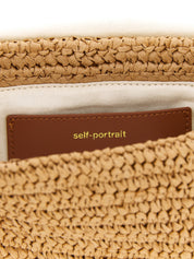 Self-Portrait Beige Raffia Shoulder Bag