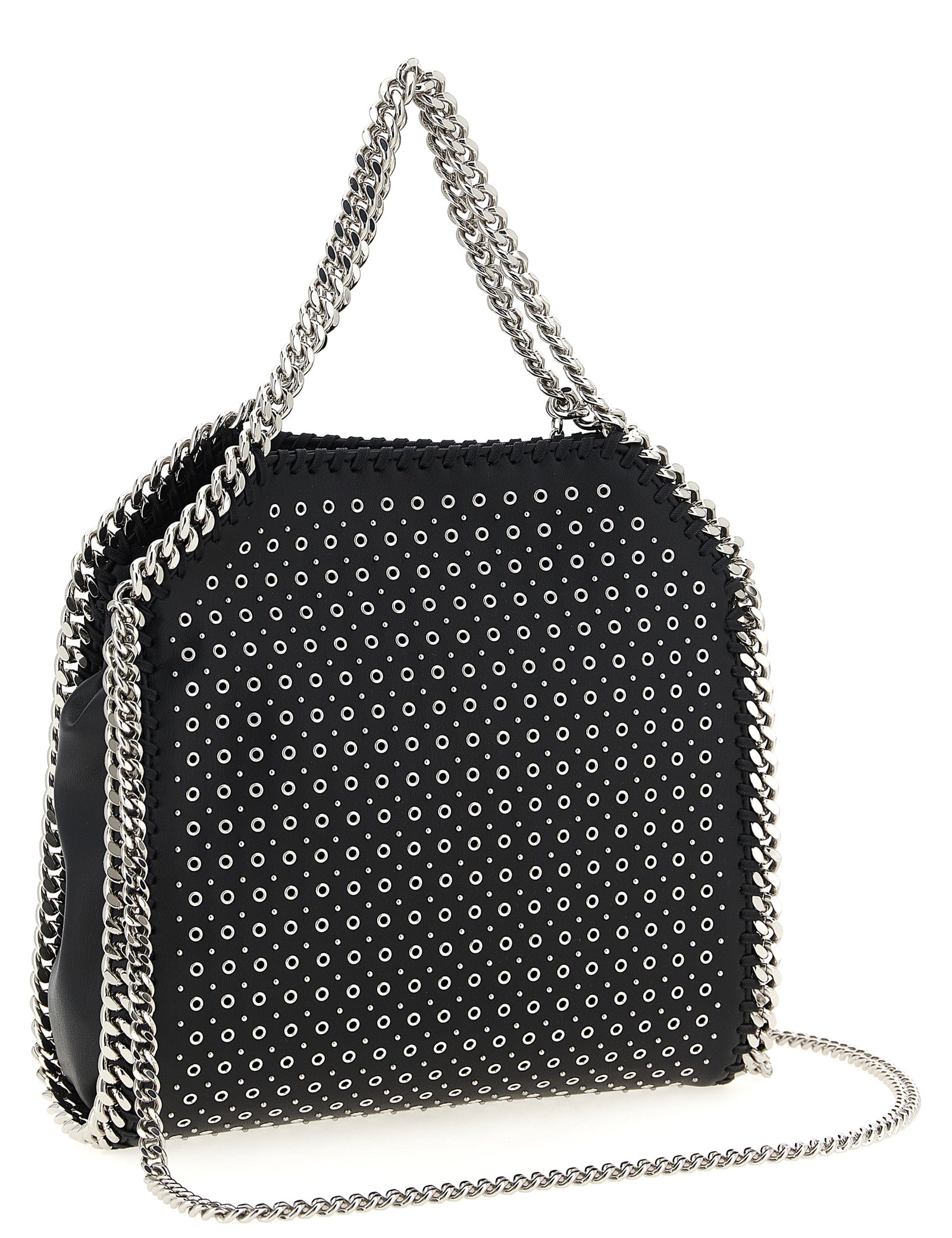 Stella McCartney Black Leather-effect fabric Mini Falabella Handbag